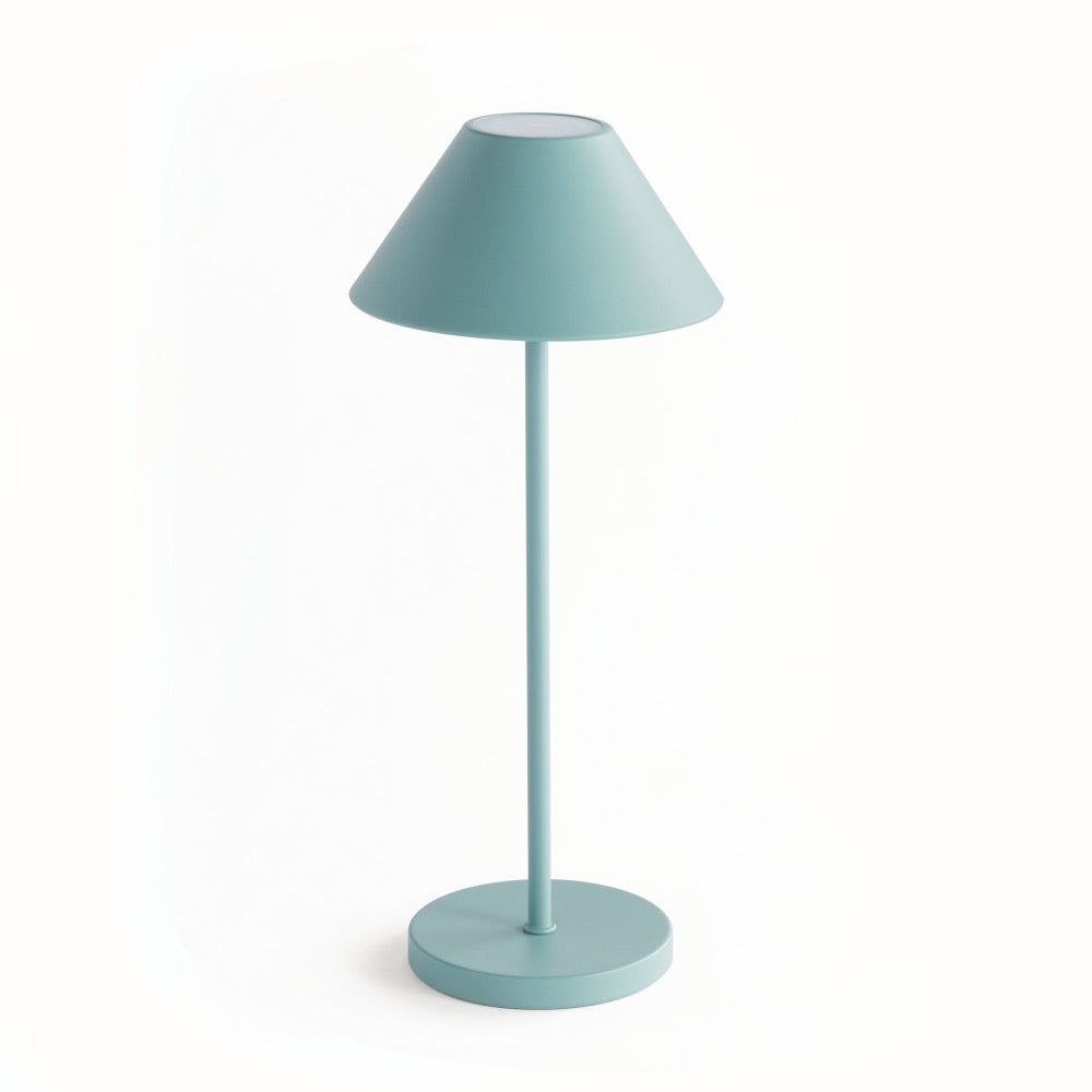 light blue table lamp