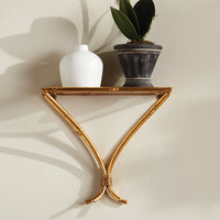 gold mirrored wall bracket