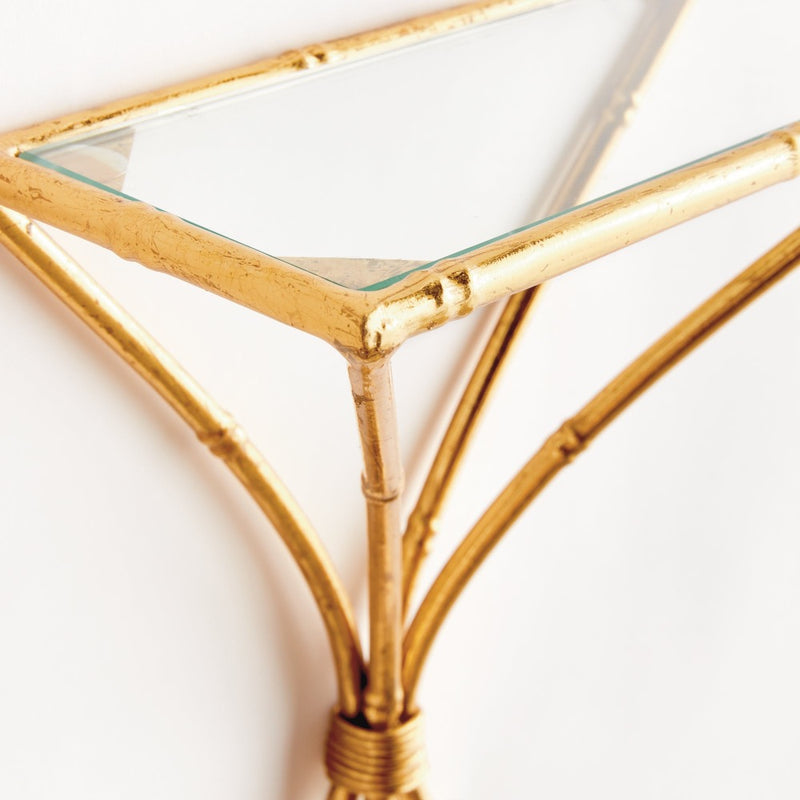 gold mirrored wall bracket