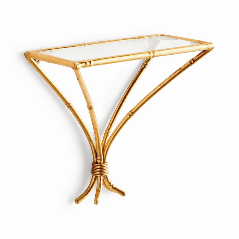 gold mirrored wall bracket