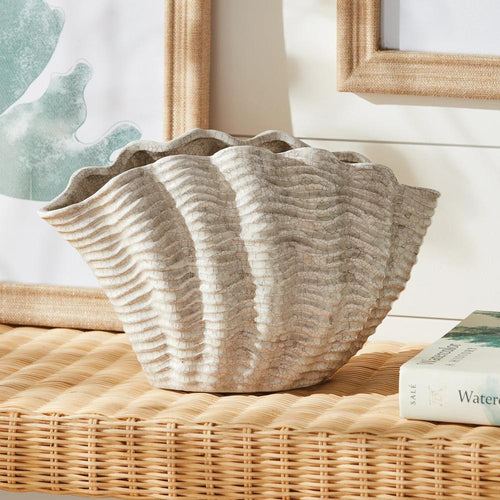 shell vase crackle glaze 