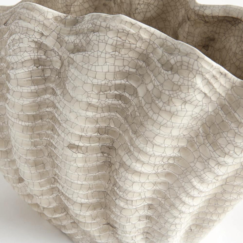 shell vase crackle glaze 