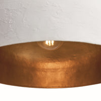 pendant white metal dome shade 