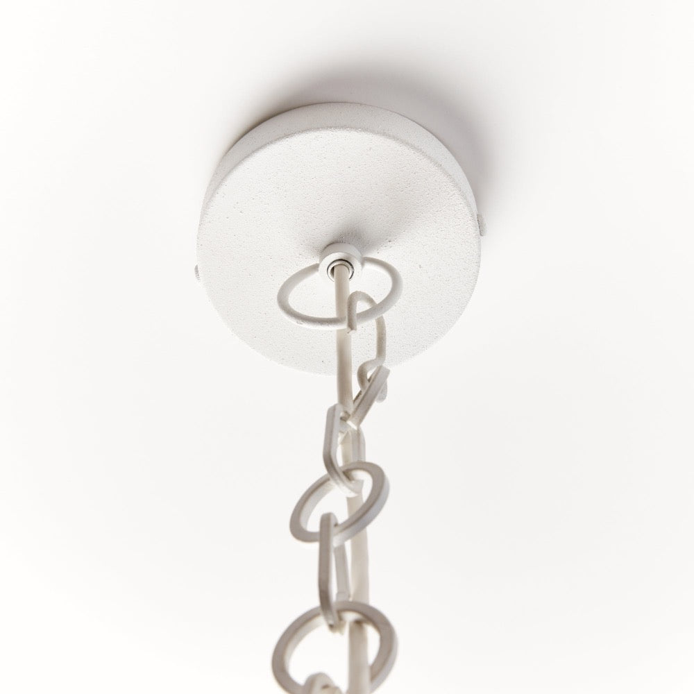 pendant white metal dome shade 