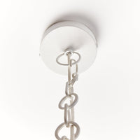 pendant white metal dome shade 