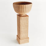 natural pedestal rattan square base