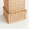 natural pedestal rattan square base
