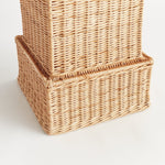 natural pedestal rattan square base