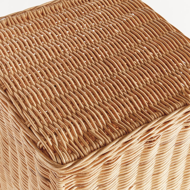natural pedestal rattan square base