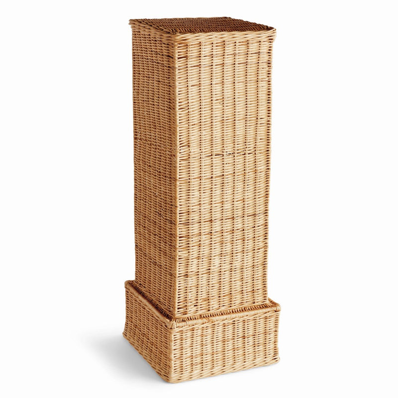 natural pedestal rattan square base
