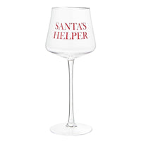 wine glass santa's helper holiday set 