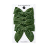 velvet green napkin ties bow set 