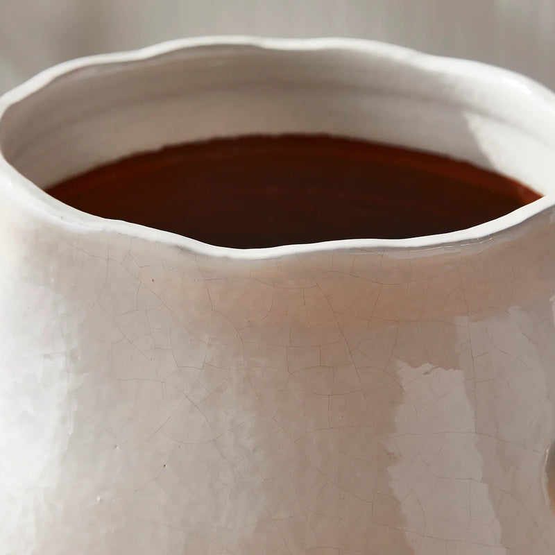 Ceramic Glazed Wellon Footed Cachepot