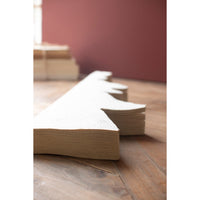 3 white accordian paper Christmas trees