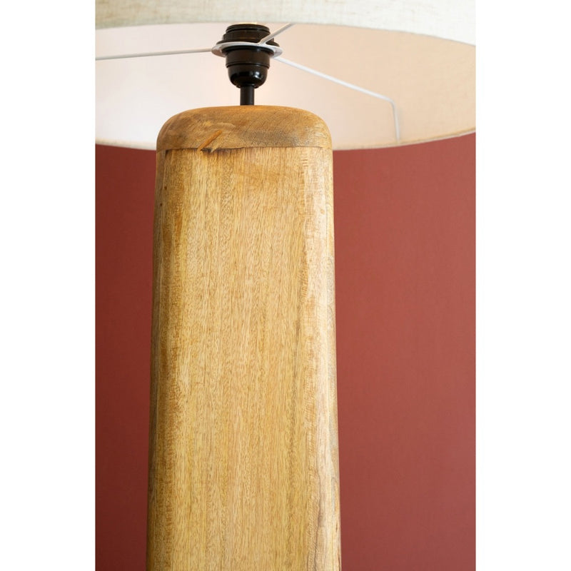 wooden floor lamp fabric shade
