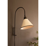 metal wall lamp swivel tapered black white