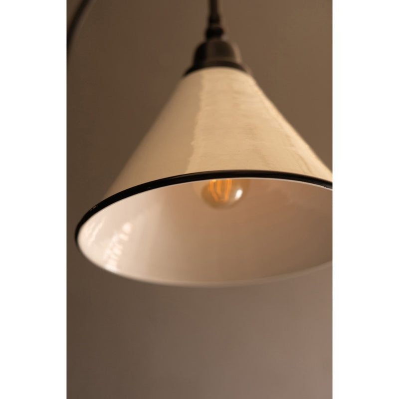 metal wall lamp swivel tapered black white