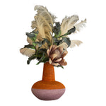 seagrass orange pink bulb basket