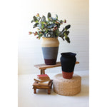 seagrass urn baskets rustic stripe neutral organic 