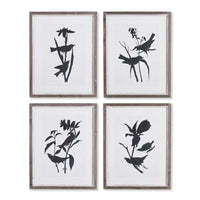 black white framed bird silhouette prints