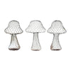 wire mushroom decor set of three
