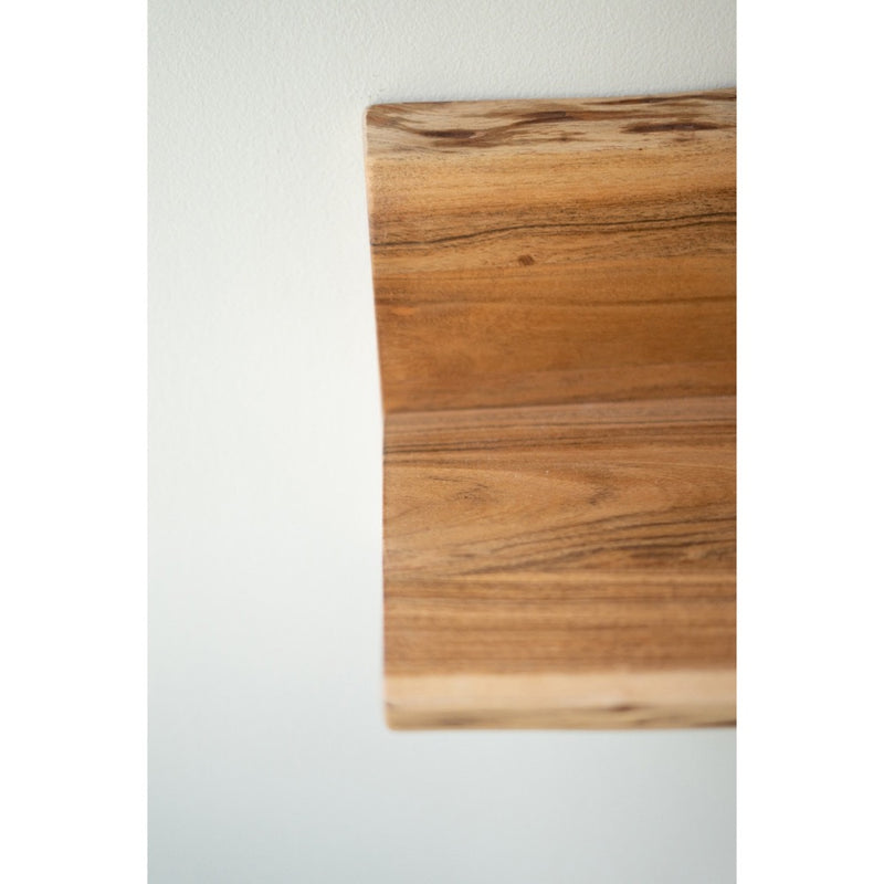 wood floating shelves set of three natural wood live edge acacia