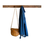 recycled wood coat rack forged hooks natural 