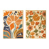 wood framed wall art hand hooked florals multi colored