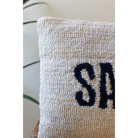 sandy toes hand hooked pillow