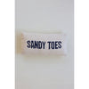 sandy toes hand hooked pillow