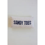 sandy toes hand hooked pillow