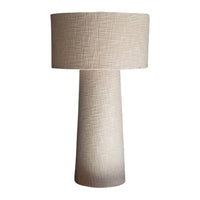 white boucle fabric table lamp shade