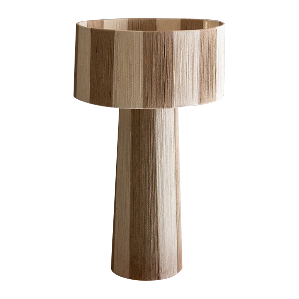 natural khaki stripe jute table lamp shade