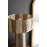natural khaki stripe jute table lamp shade