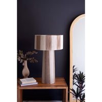 natural khaki stripe jute table lamp shade