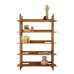mango wood bookshelf teak natural shelves