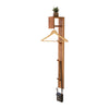 wooden wall closet natural pegs storage