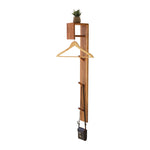 wooden wall closet natural pegs storage