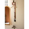 wooden wall closet natural pegs storage