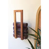 wall towel rack wooden organic modern 