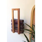 wall towel rack wooden organic modern 