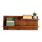 tambour wood shelf brown made in india