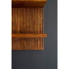 tambour wood shelf brown made in india