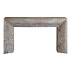 recycled whitewash wood console thick