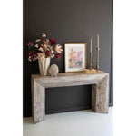 recycled whitewash wood console thick