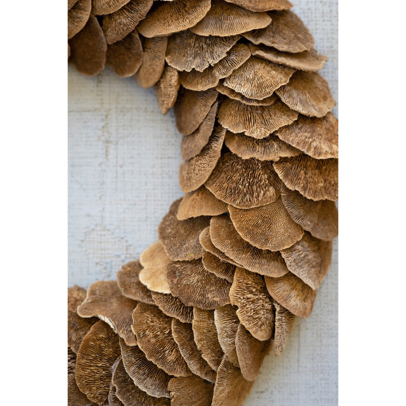 sponge mushroom wreath natural organic