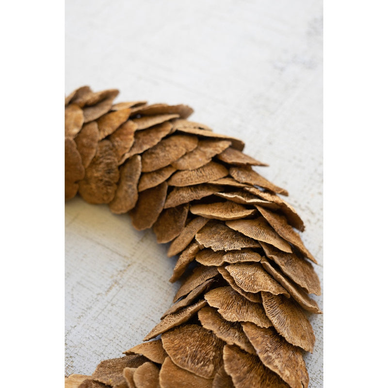 sponge mushroom wreath natural organic