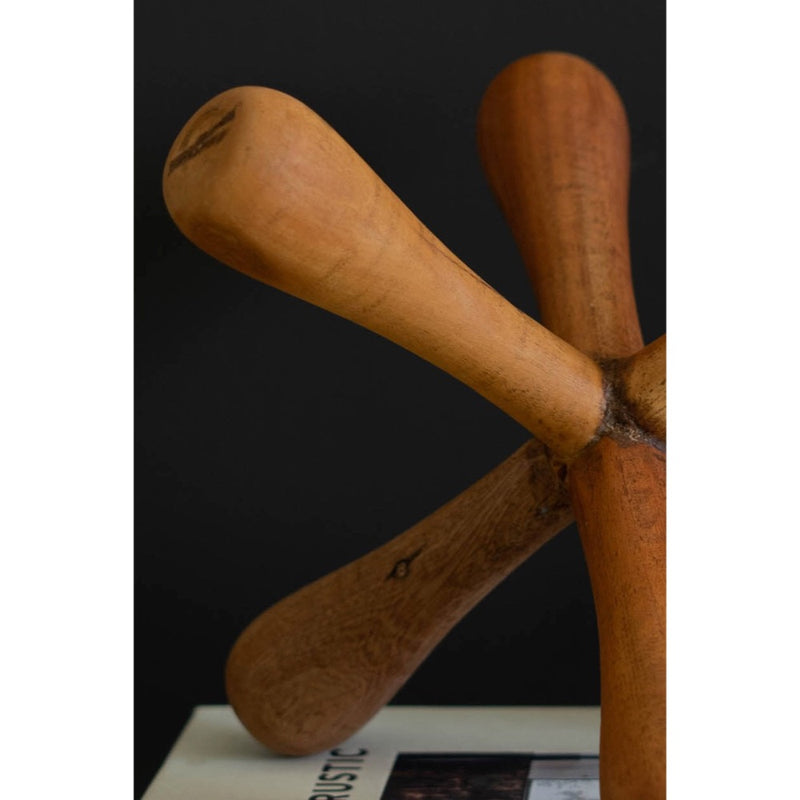 reclaimed wood jack decor paperweight