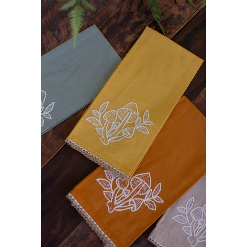 mushroom tea towels set 