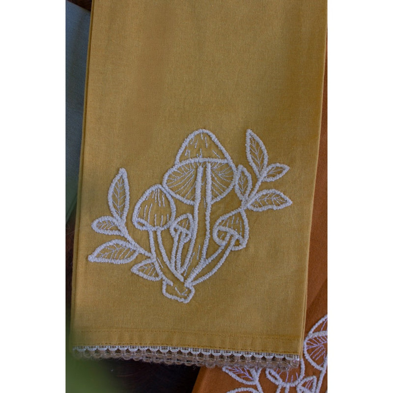 mushroom tea towels set 
